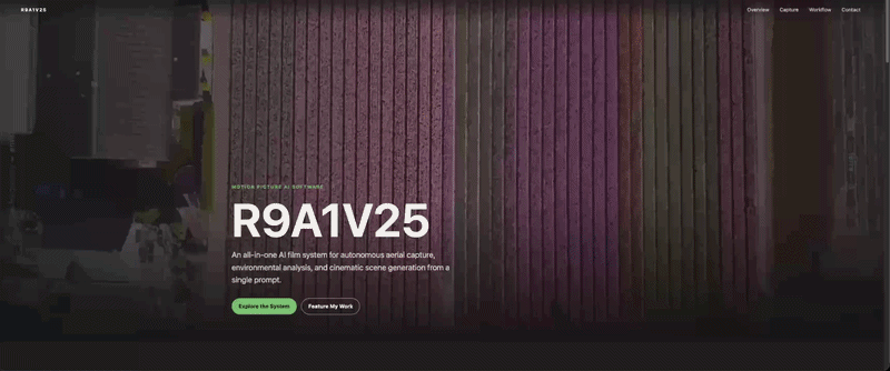 DroneRobot R9A1V25 aerial AI website demo