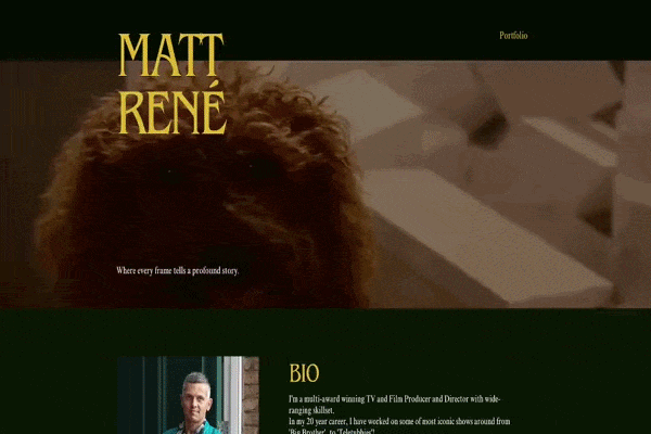 Matt Rene filmmaker portfolio demo
